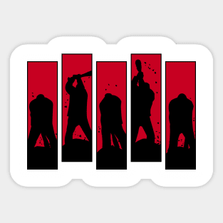 Negan 100 Staggered Sticker